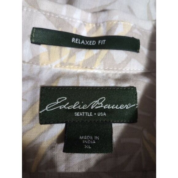 Eddie Bauer Shirt Men's Extra Large Button Front Hawaiian - Picture 5 of 8